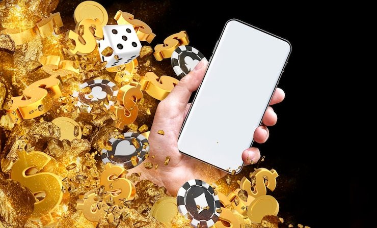 Antarmuka aplikasi jeniustoto di smartphone Android dan iOS dengan menu taruhan olahraga dan permainan live dealer